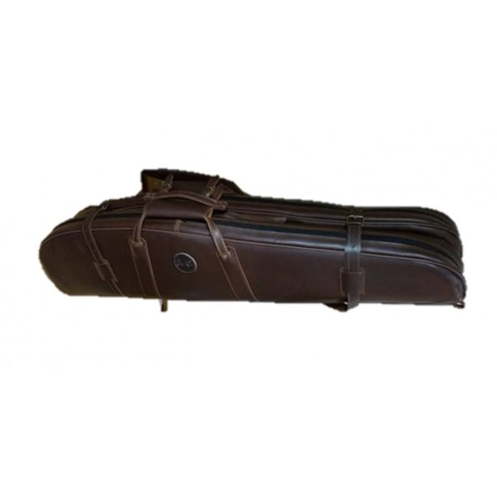 121-FUNDA PIEL ACOLCHADA DOBLE PARA RIFLE CON VISOR